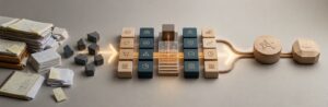 Fragmentierte Informationssysteme werden über gemeinsame Daten und integrierte Module zu einer Grundlage für digitale Leistungen verbunden.