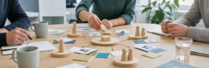 Realistische Arbeitsszene zum Thema «Information adressaten- und sachgerecht aufbereiten: So kommt Wissen an»: Adressatengerecht, Sachgerecht.