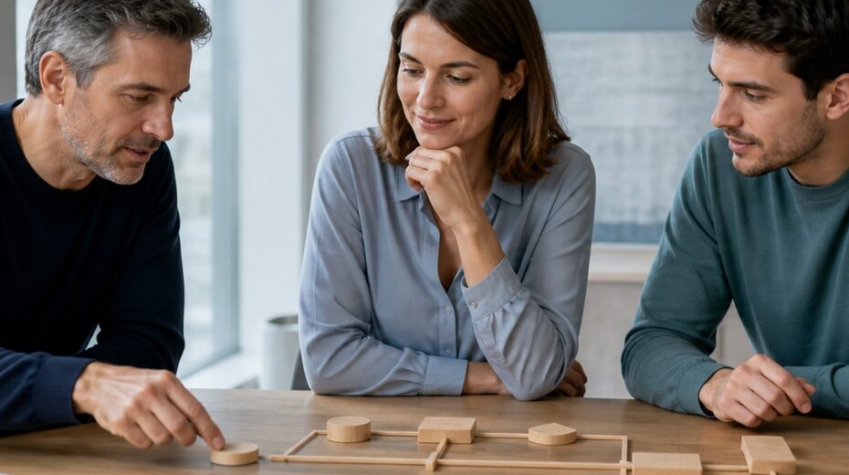 Realistische Arbeitsszene zum Thema «Prozessmanagement: Process Owner, Manager und Practitioner – Rollen und Verantwortlichkeiten»: Process Owner, Process Manager, Process Practitioner.